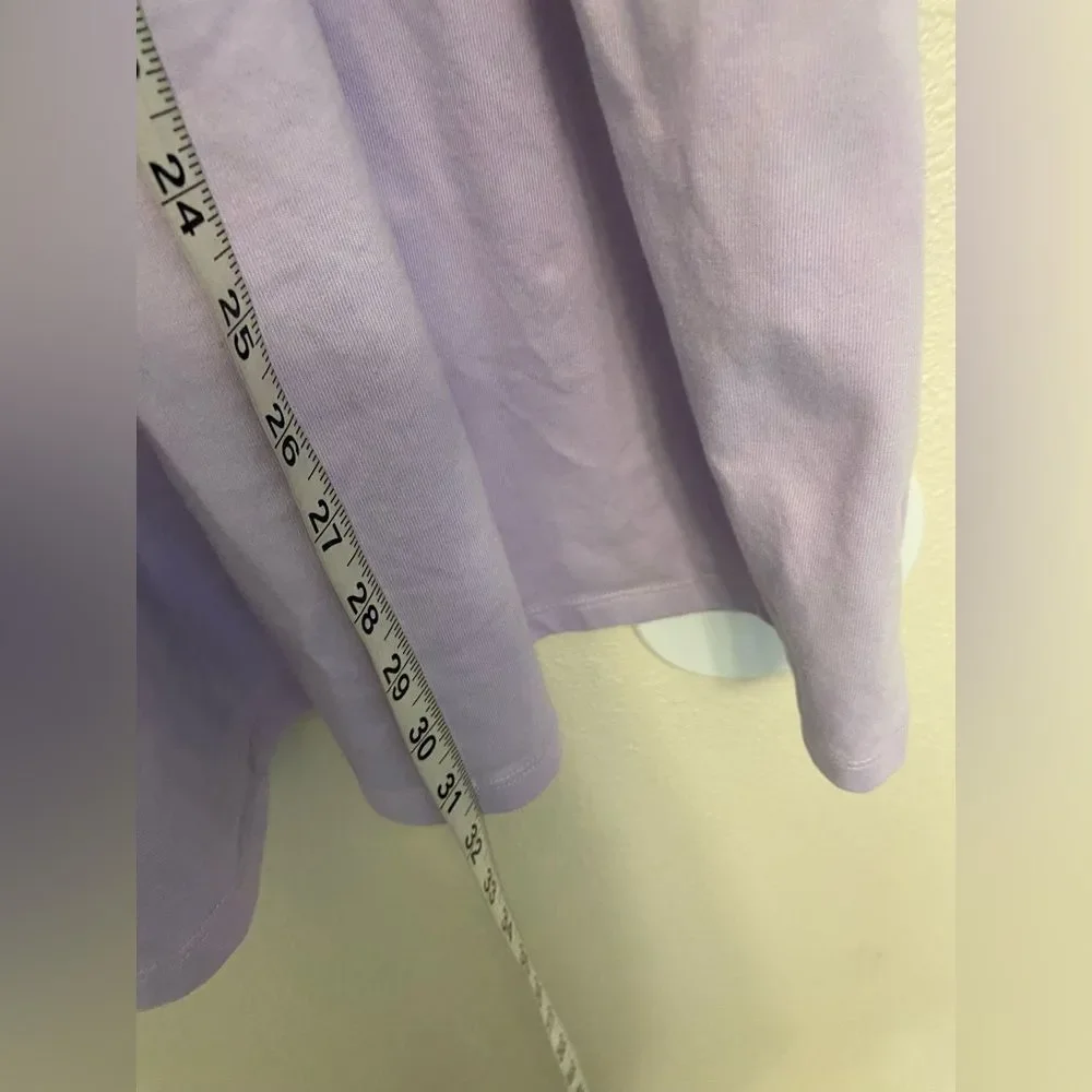 Old Navy lavender long sleeve ribbed-knit dress square neckline pockets XL 14-16